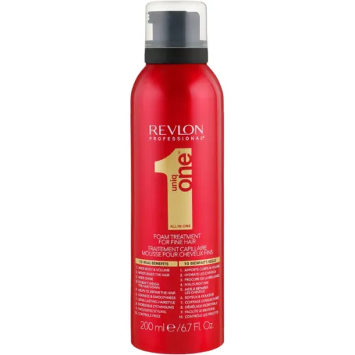 Маска-пінка для тонкого волосся Uniq One All In One Foam Treatment For Fine Hair, 200 мл.