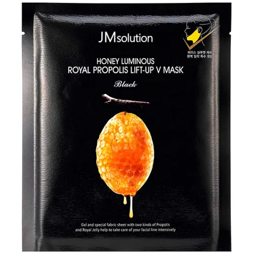 Лифтинг-маска для подбородка JMsolution Honey Luminous Royal Propolis Lift-Up V Mask с экстрактом прополиса, 25 г.