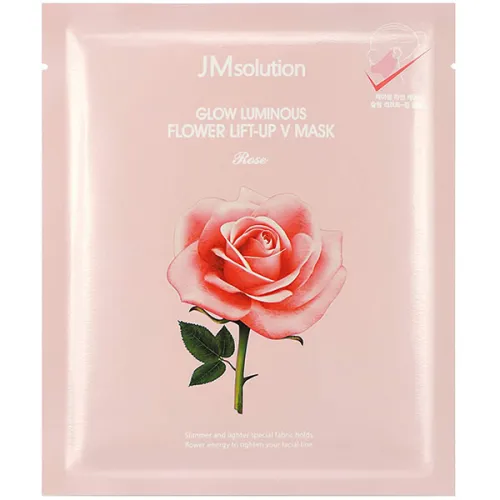 Ліфтинг-маска для підборіддя JMsolution Glow Luminous Flower Rose Lift-Up V Mask з екстрактом троянди, 20 г.