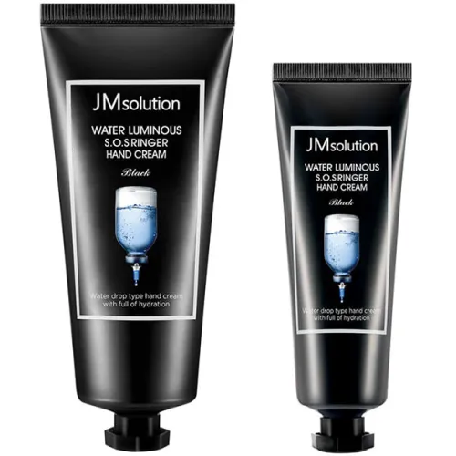 Набор увлажняющих кремов для рук JMsolution Water Luminous SOS Ringer Hand Cream Black с гиалуроновой кислотой, 50 мл. + 100