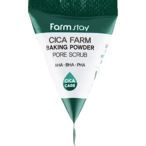 Скраб для обличчя FarmStay Cica Farm Baking Powder Pore Scrub з содою і центеллою, 7 г.