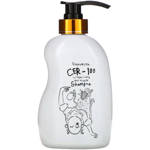 Шампунь для волосся Elizavecca CER-100 Collagen Coating Hair Muscle Shampoo з колагеном, 500 мл.