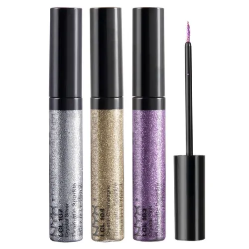 Рідка кольорова підводка NYX Liquid Crystal Liner з блискітками, 5.5 мл.
