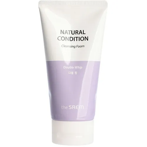 Пенка для умывания для чувствительной кожи лица The Saem Natural Condition Cleansing Foam Double Whip, 150 мл.