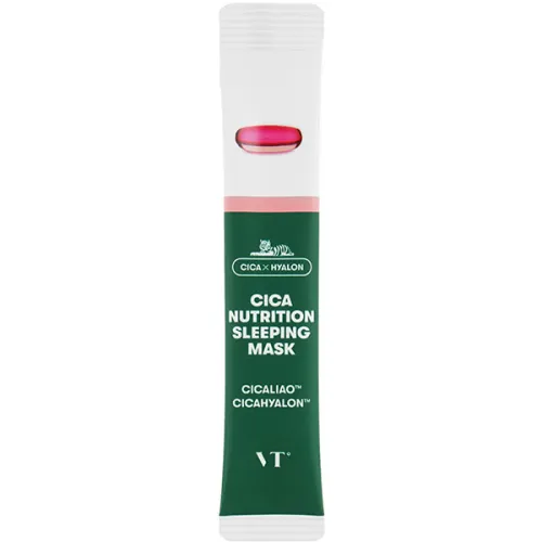 Нічна заспокійлива маска для обличчя VT Cosmetics Cica Nutrition Sleeping Mask з центелою, 4 мл.