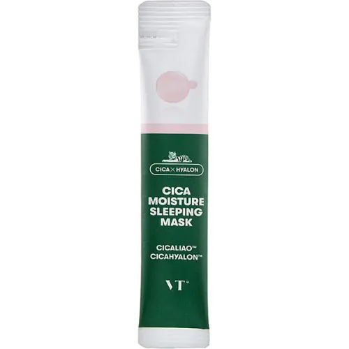 Нічна маска для сухої та/або чутливої шкіри обличчя VT Cosmetics Cica Moisture Sleeping Mask з центелою, 4 мл.