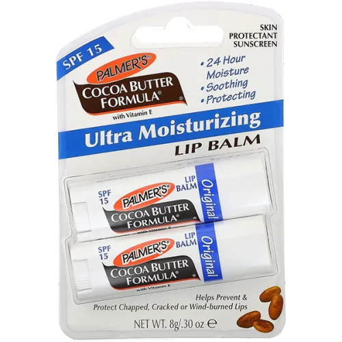 Бальзам для губ Palmer’s Сосоа Butter Formula Ultra Moisturizing Lip Balm SPF15 з олією какао, 2 шт. х 4 г.