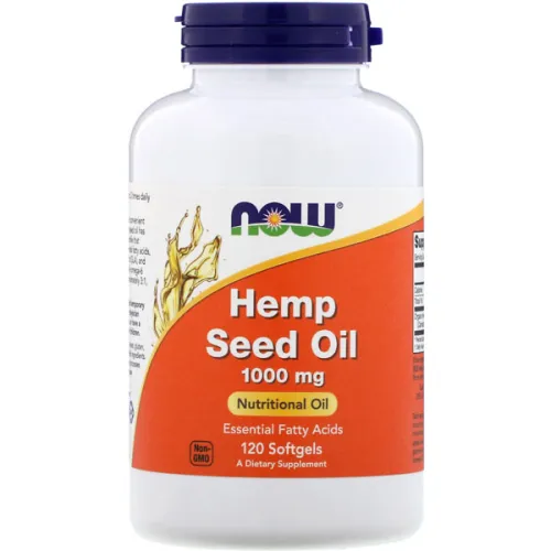 Конопляное масло Now Foods Hemp Seed Oil 1000 mg, 1000 мг.