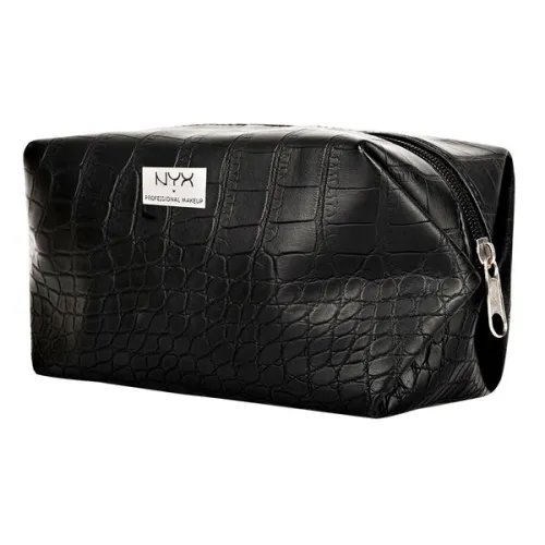 Черная косметичка NYX Black Croc Cosmetic Bag
