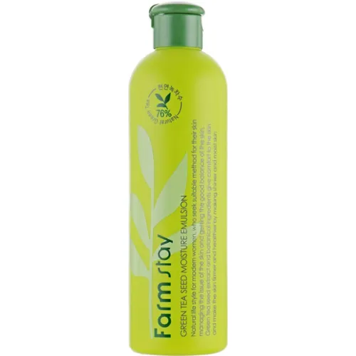 Зволожуюча емульсія для обличчя FarmStay Green Tea Seed Moisture Emulsion з екстрактом зеленого чаю, 300 мл.