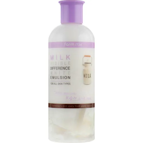 Емульсія для обличчя FarmStay Milk Visible Difference White Emulsion з молочним екстрактом, 350 мл.