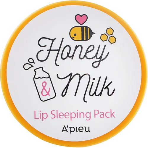 Молочно-медова нічна маска для губ A’pieu Honey & Milk Lip Sleeping Pack, 6.7 г.
