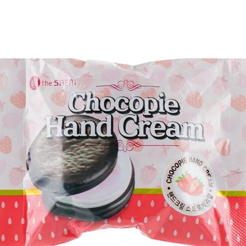 Крем для рук The Saem Chocopie Hand Cream Strawberry с экстрактом клубники, 35 мл.