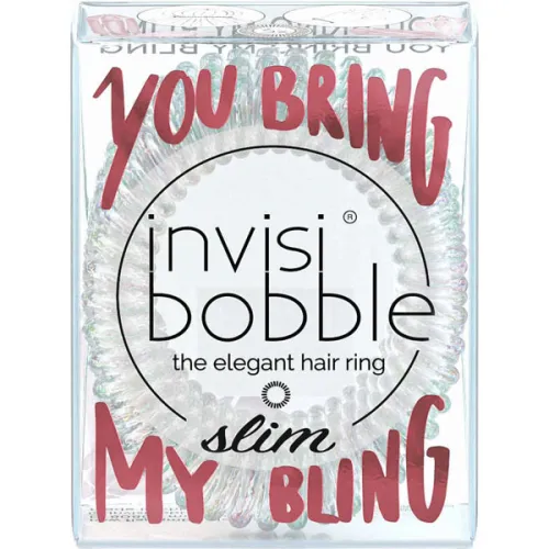 Резинка-браслет для волос «перламутрово белая» Invisibobble Slim You Bring My Bling