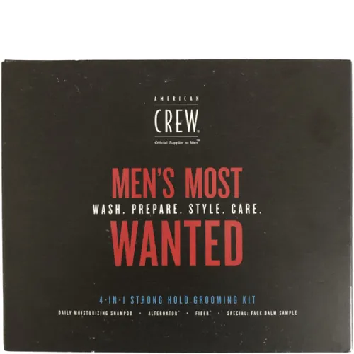 Подарунковий набір для чоловіків American Crew 4-in-1 Strong Hold Grooming Kit