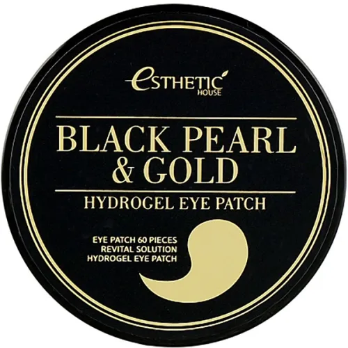 Гідрогелеві патчі для очей Esthetic House Black Pearl & Gold Hydrogel Eye Patch з чорними перлами та золотом