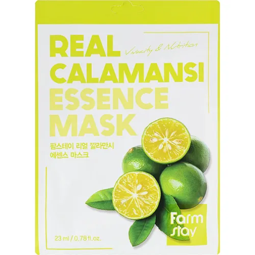 Тканинна маска для обличчя FarmStay Real Calamansi Essence Mask з екстрактом каламансі, 23 мл.