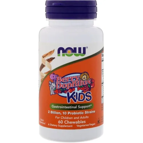Жевательный пробиотик для детей Now Foods Berry Dophilus Kids 2 Billion 10 Probiotic Strains