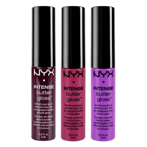 Набор глянцевых блесков для губ NYX Intense Butter Gloss Set 1, 3 шт. х 8 мл.