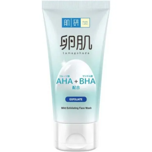 Мягкая пилинг-пенка для умывания Hada Labo AHA + BHA Exfoliate Mild Exfoliating Face Wash, 130 г.