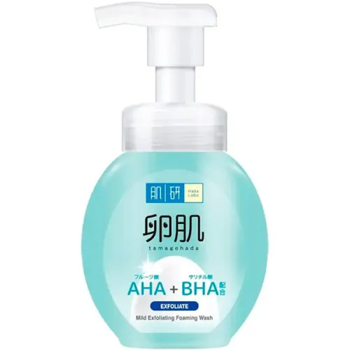 Мягкая пилинг-пенка для умывания Hada Labo AHA + BHA Exfoliate Mild Exfolicating Foaming Wash, 160 г.