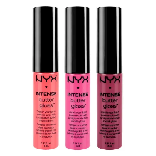 Набор глянцевых блесков для губ NYX Intense Butter Gloss Set 3, 3 шт. х 8 мл.
