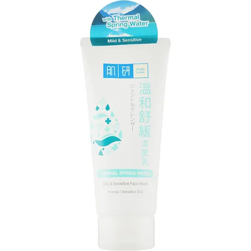 Крем-пенка для чувствительной кожи Hada Labo Thermal Spring Water Mild & Sensitive Face Wash с термальной водой, 100 г.