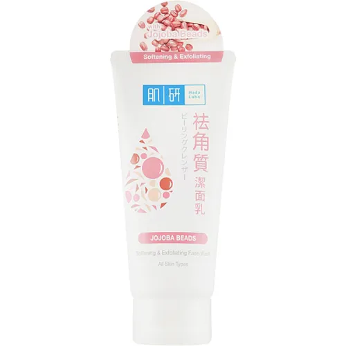 Крем-пенка для смягчения и отшелушивания Hada Labo Jojoba Beads Softening & Exfoliating Face Wash с экстрактом жожоба, 100 г.
