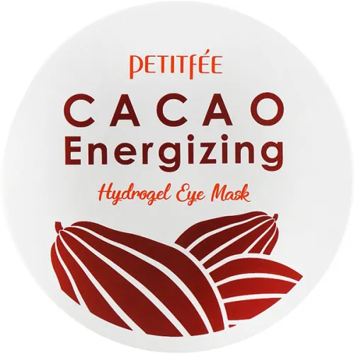 Гідрогелеві тонізуючі патчі для очей Petitfee Cacao Energizing Hydrogel Eye Mask з екстрактом какао