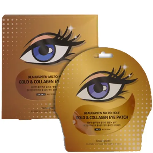 Патчі для очей Beauugreen Micro Hole Gold & Collagen Eye Patch із золотом та колагеном, 3 г.