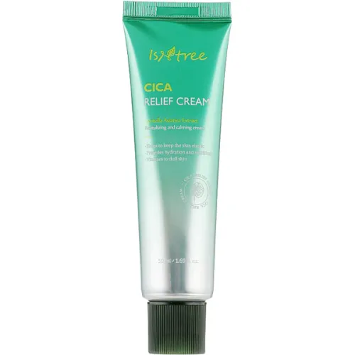 Успокаивающий крем для лица IsNtree Cica Relief Cream с экстрактом центеллы, 50 мл.