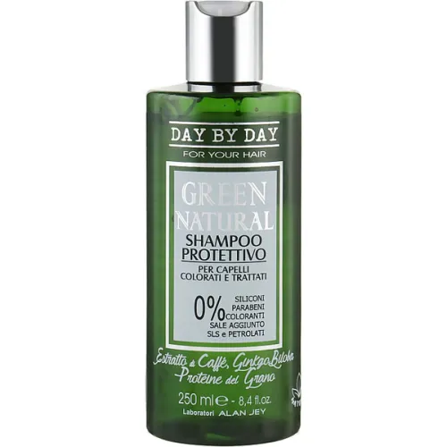 Шампунь для окрашенных и поврежденных волос «защита цвета» Alan Jey Green Natural Shampoo Protettivo, 250 мл.