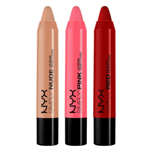 Набор карандаш-помад для губ NYX Simply Lip Cream Set 3, 3 шт. х 3 г.