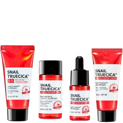 Набір для проблемної шкіри обличчя Some By Mi Snail Truecica Miracle Repair Starter Kit з муцином чорного равлика