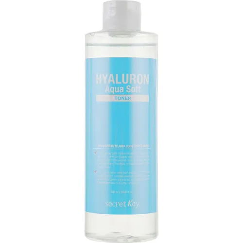 Тонер для обличчя Secret Key Hyaluron Aqua Soft Toner з гіалуроновою кислотою, 500 мл.