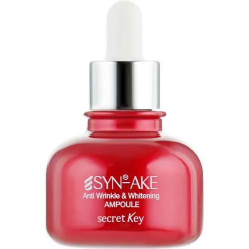 Антивозрастная отбеливающая ампульная сыворотка для лица Secret Key Syn-Ake Anti Wrinkle Whitening Ampoule, 30 мл.