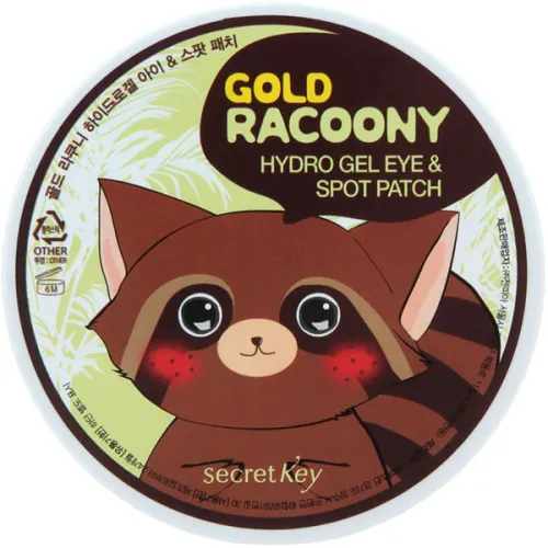 Гідрогелеві патчі для очей Secret Key Gold Racoony Hydrogel Eye Spot Patch з екстрактом золота