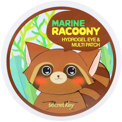 Мультифункціональні гідрогелеві патчі для очей Secret Key Marine Racoony Hydrogel Eye & Multi Patch