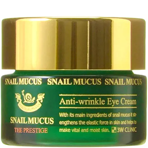 Відновлюючий крем для очей 3W Clinic Snail Mucus Age Intensive Eye Cream з муцином равлика, 30 мл.