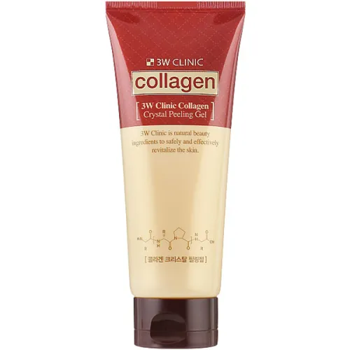 Пилинг-гель для лица 3W Clinic Collagen Crystal Peeling Gel с коллагеном, 180 мл.