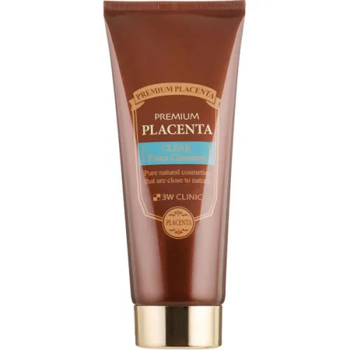 Пенка для умывания 3W Clinic Premium Placenta Clear Foam Cleansing с плацентой, 180 мл.