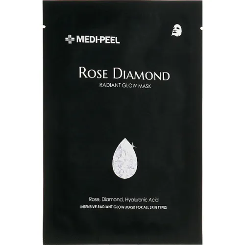 Тканевая маска для лица Medi Peel Rose Diamond Radiant Glow Mask с алмазной пудрой, 25 мл.