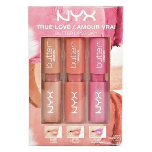 Набір помад для губ NYX True Love Butter Lipstick Set, 3 шт. x 4.5 г.