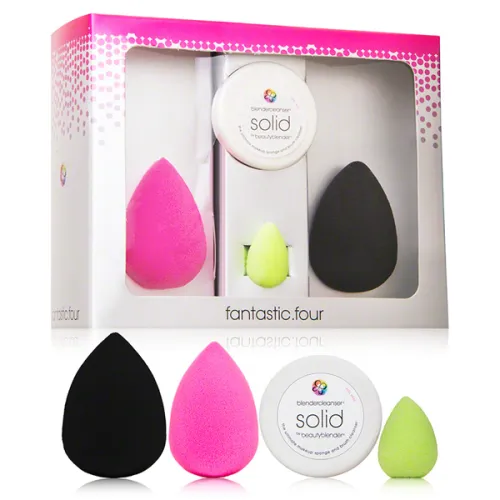 Набор Beauty Blender Fantastic Four Set с 3-я спонжами и cредством для очищения