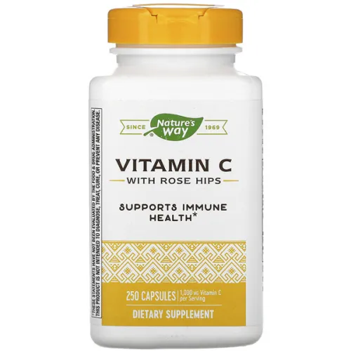 Витамин C Nature’s Way Vitamin c With Rose Hips 1000 mg с плодами шиповника, 1000 мг.