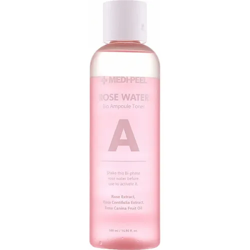 Двухфазный ампульный тонер для лица Medi Peel Rose Water Bio Ampoule Toner с экстрактом розы, 500 мл.