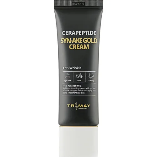 Крем для лица от морщин Trimay Cerapeptide Syn-Ake Gold Cream с пептидами, 50 мл.