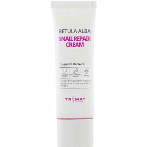 Крем для лица Trimay Betula Alba Snail Repair Cream с муцином улитки и экстрактом березового сока, 50 мл.