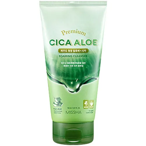 Пенка для умывания Missha Premium Cica Aloe Foaming Cleanser с экстрактом алоэ и центеллы, 150 мл.