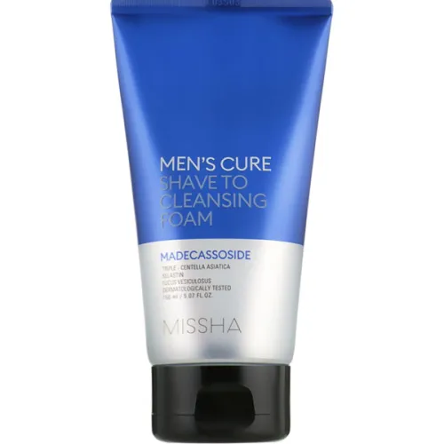 Чоловіча пінка для вмивання та гоління Missha Men’s Cure Shave To Cleansing Foam, 150 мл.